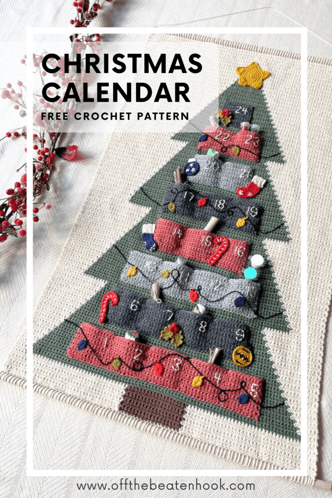 crochet advent calendar pattern pinterest pin