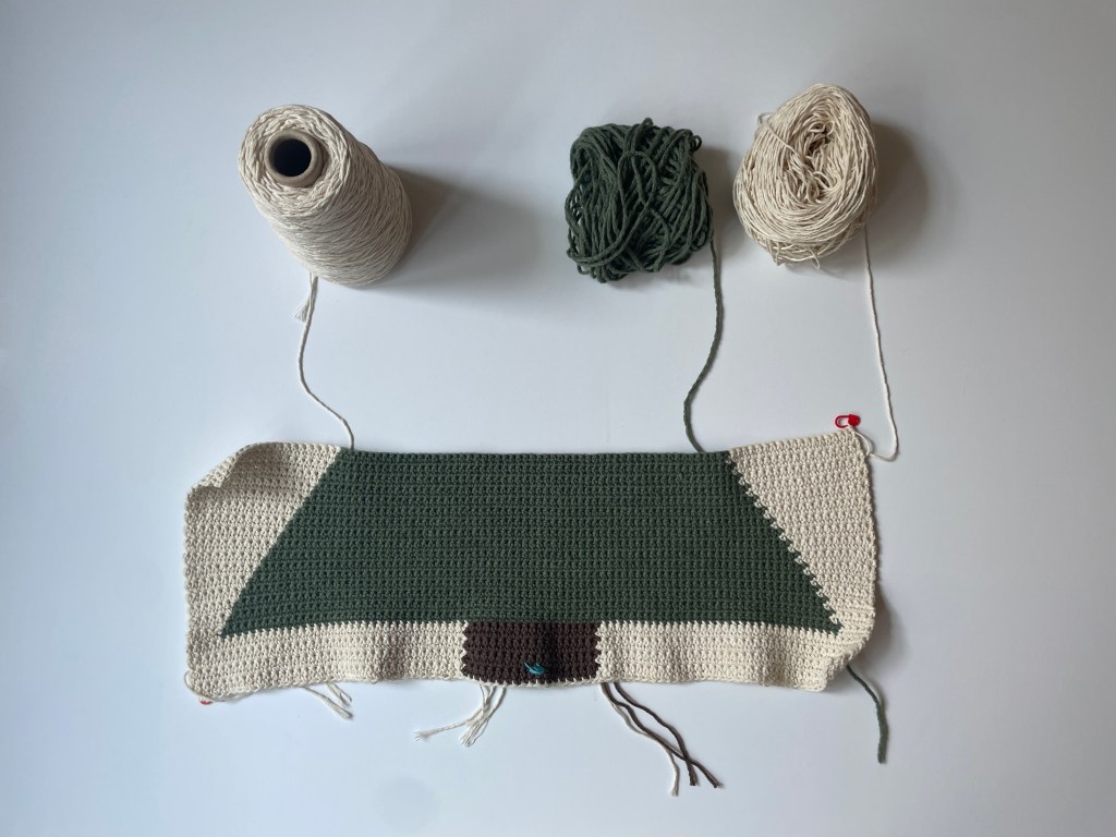 crochet advent calendar pattern in the making