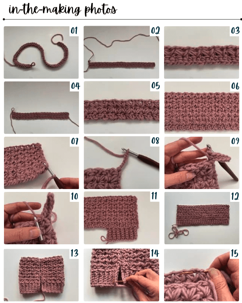 crochet beanie in-the-making photos
