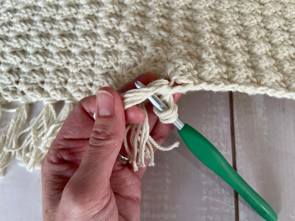 How to Add Fringe to a Scarf - Step by Step Photos
