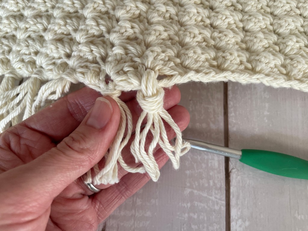 How to Add Fringe to a Scarf - Step by Step Photos