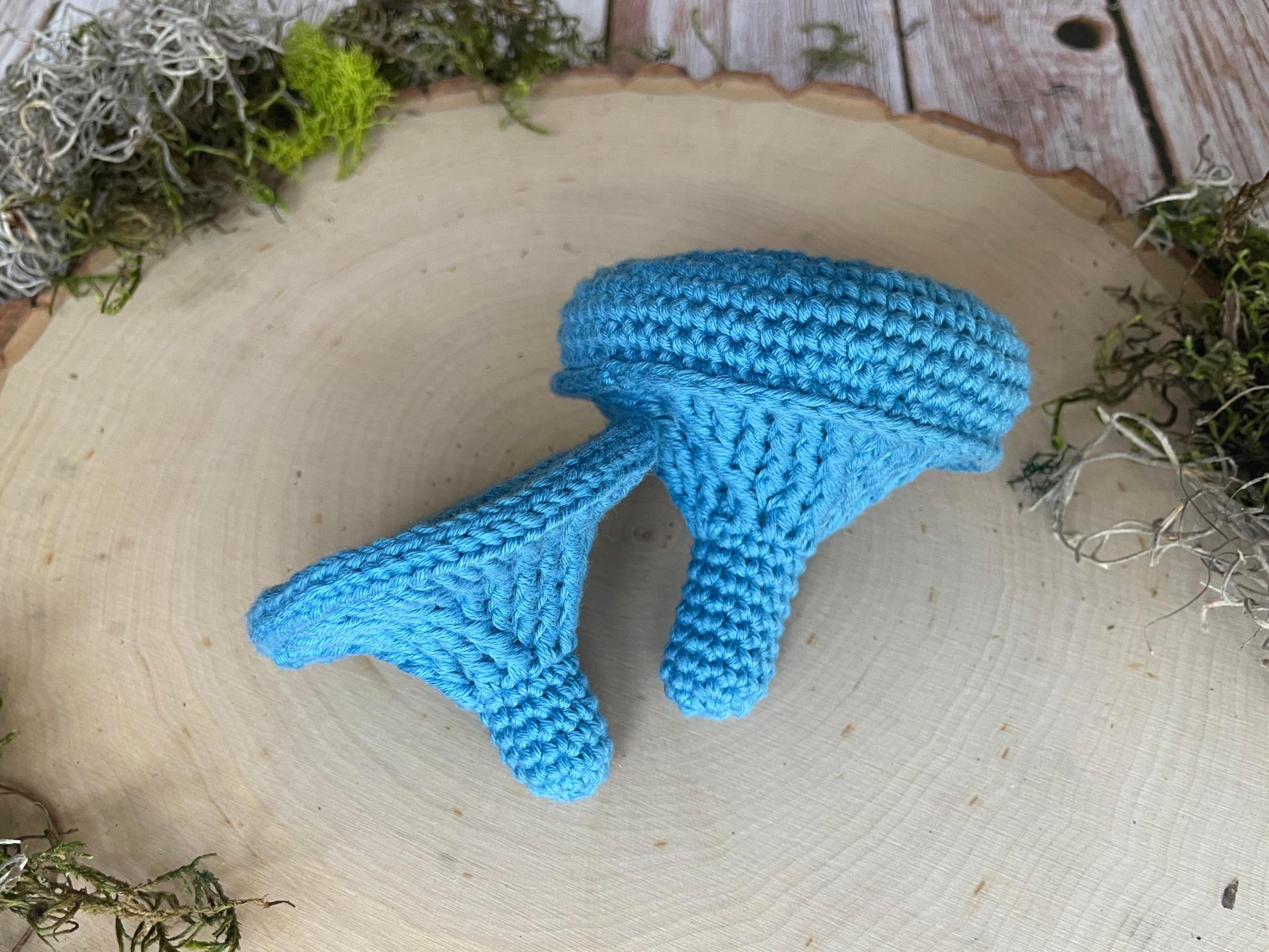 Indigo Milk Cap Mushroom Crochet Pattern: Brighten up Your Harvest for Free