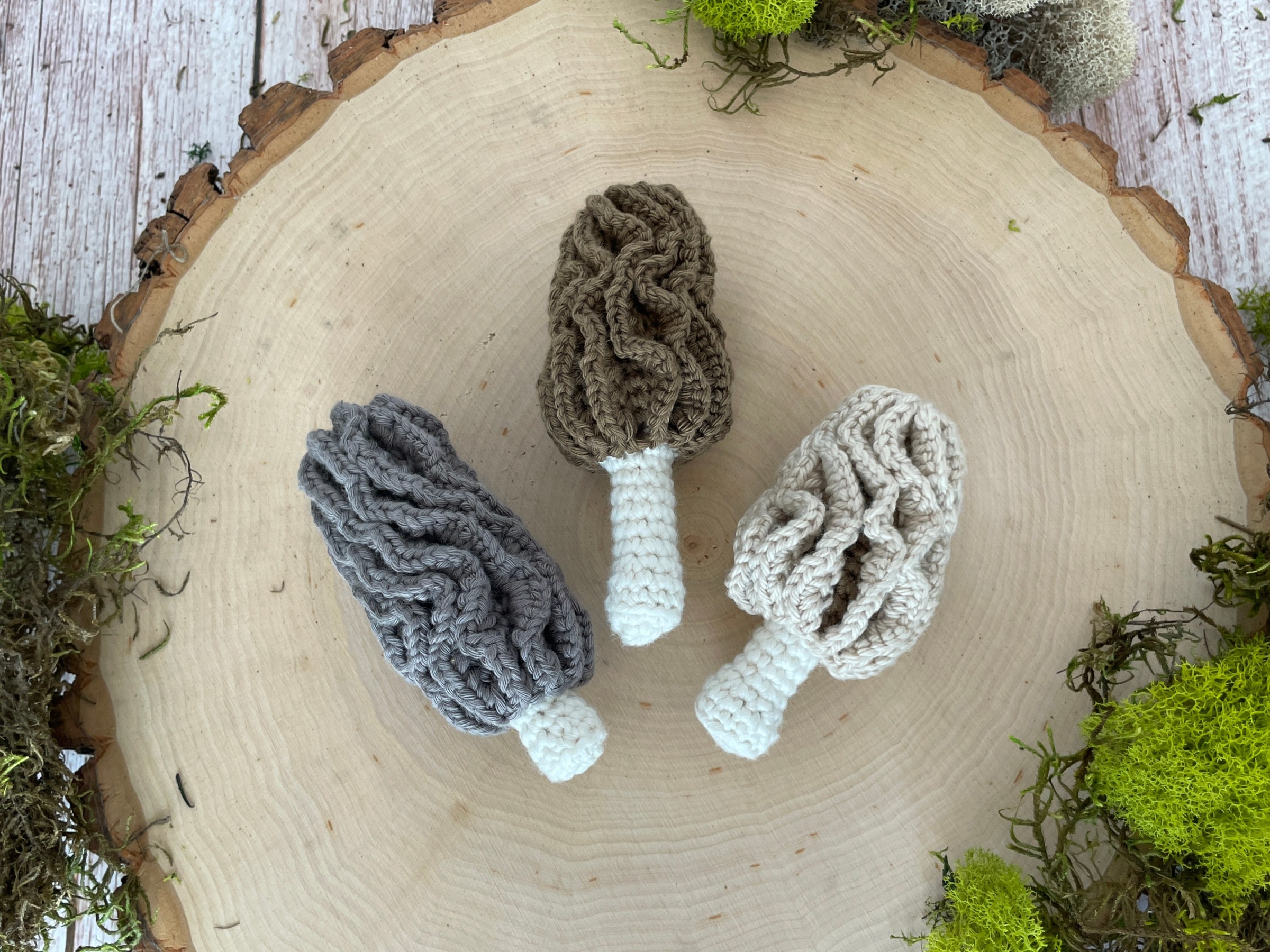 Morel Mushroom Crochet Pattern: 3 Sizes for Free