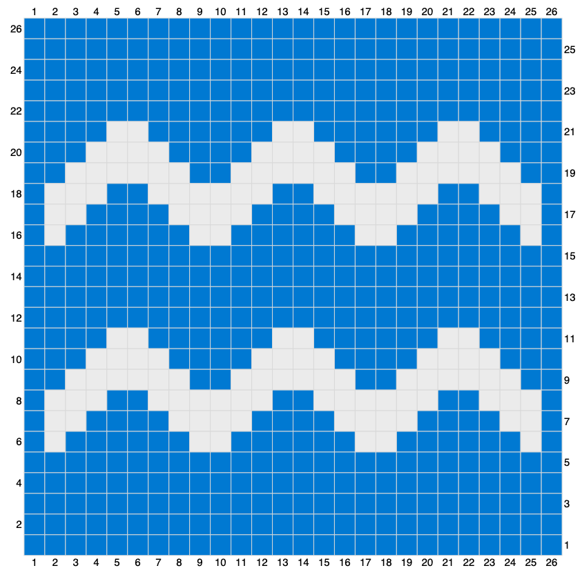 Aquarius zodiac crochet pattern grid instructions