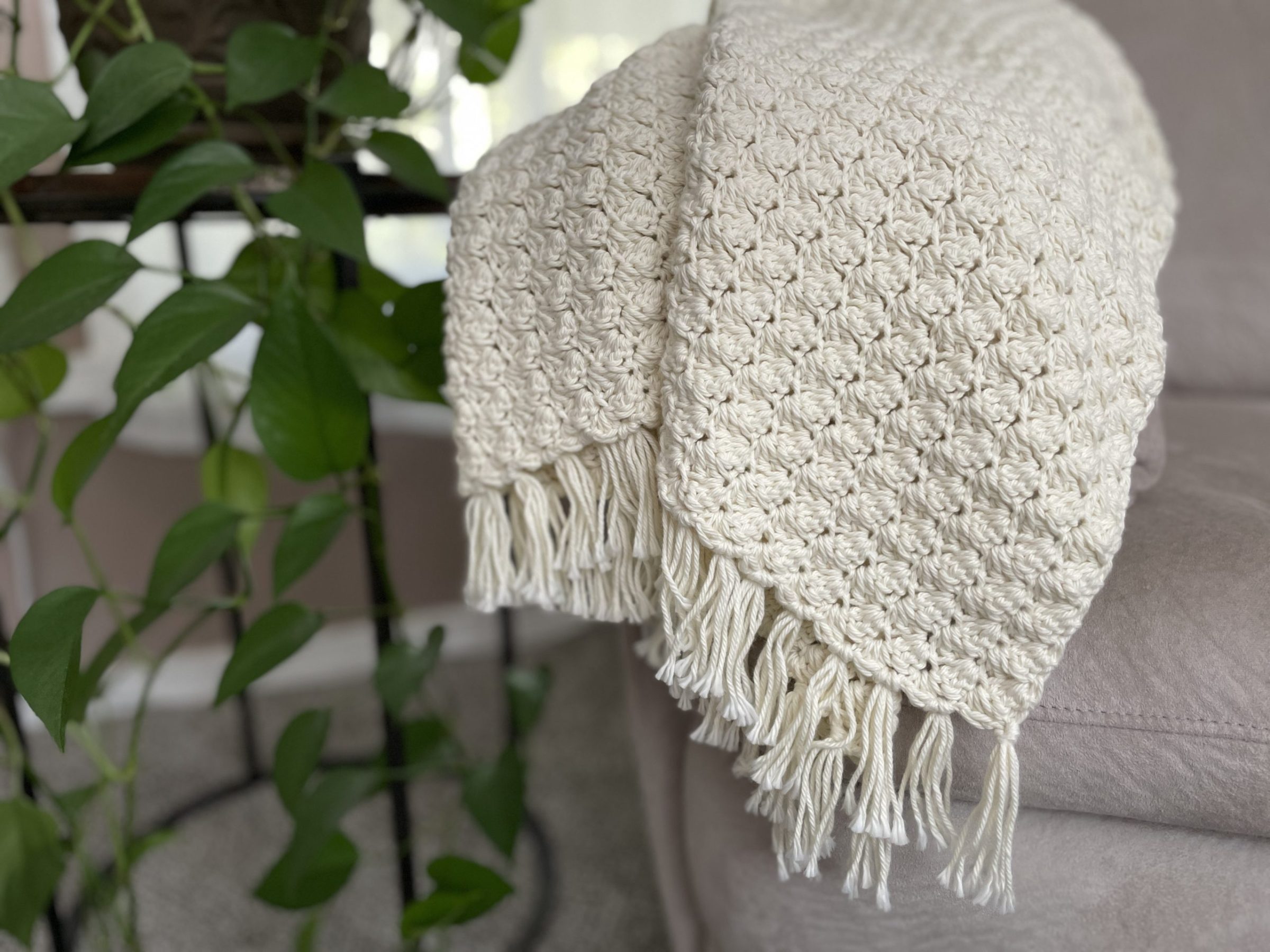 Crochet Shell Pattern Blanket: Free Pattern + Video Tutorial