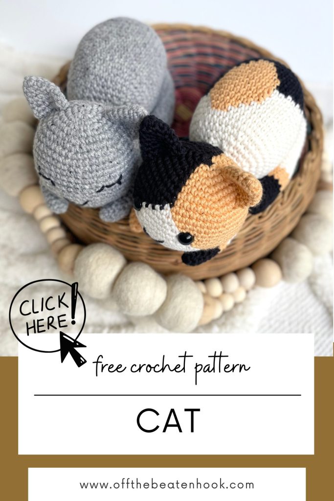 free crochet cat pattern pinterest pin