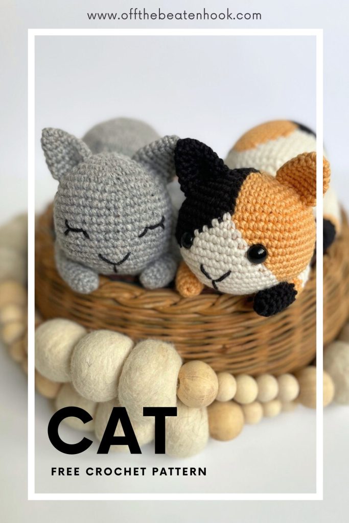 free crochet cat pattern pinterest pin