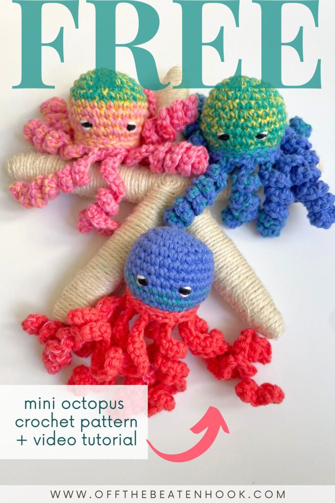 mini octopus crochet pattern pinterest pin