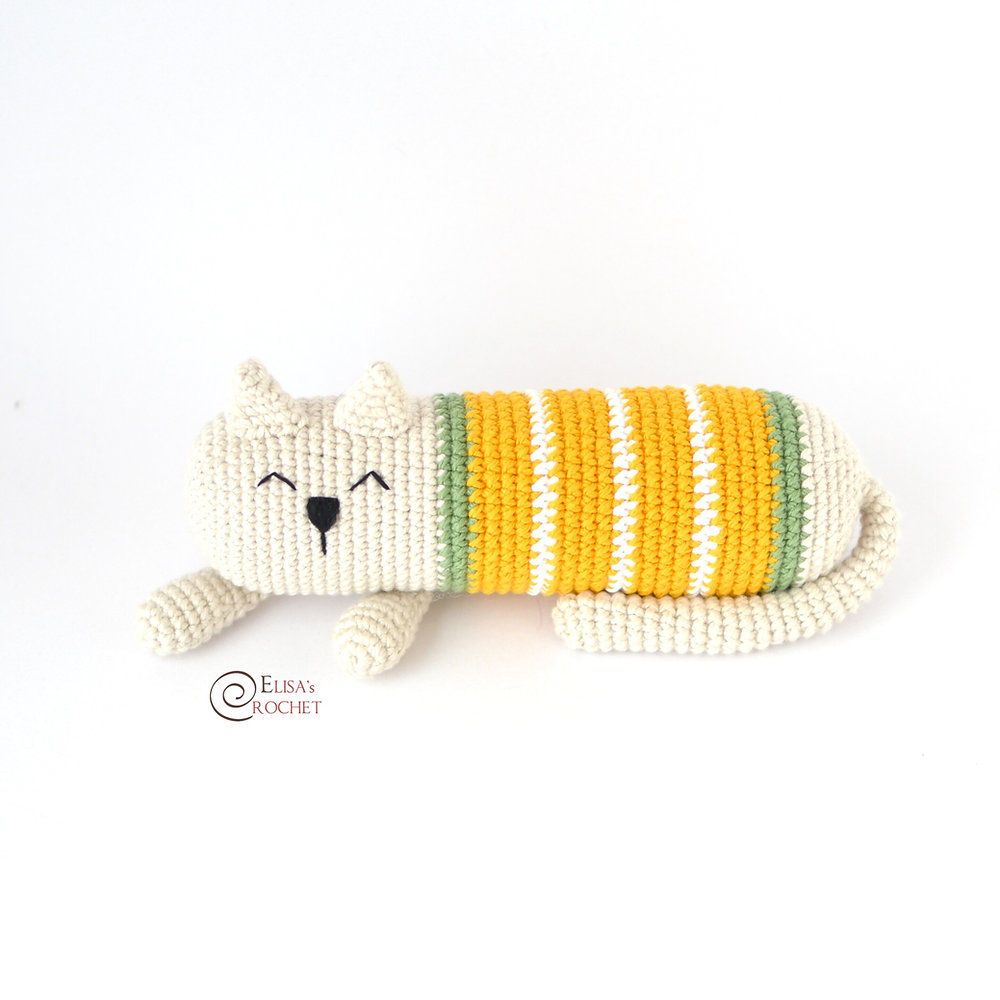Arturo the Sleepy Cat crochet project — Elisa's Crochet