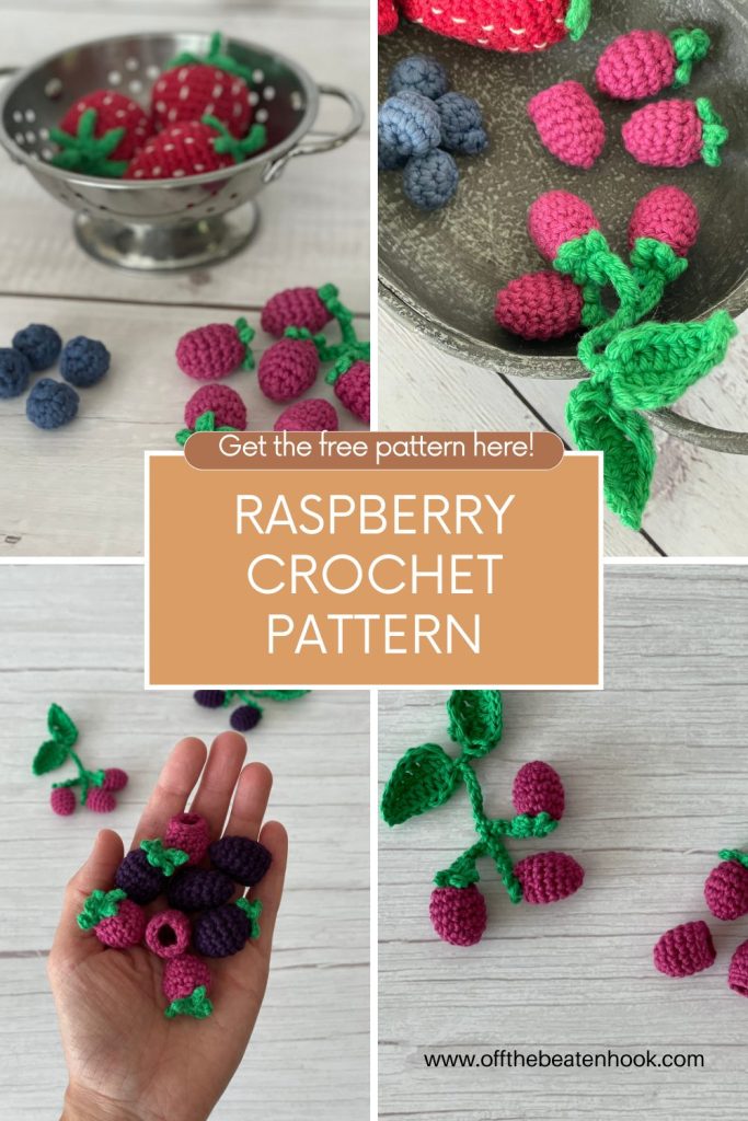 crochet raspberry pattern pinterest pin