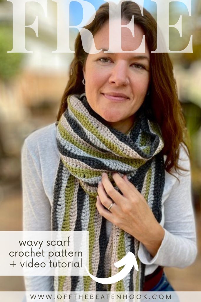free crochet scarf pattern pinterest pin