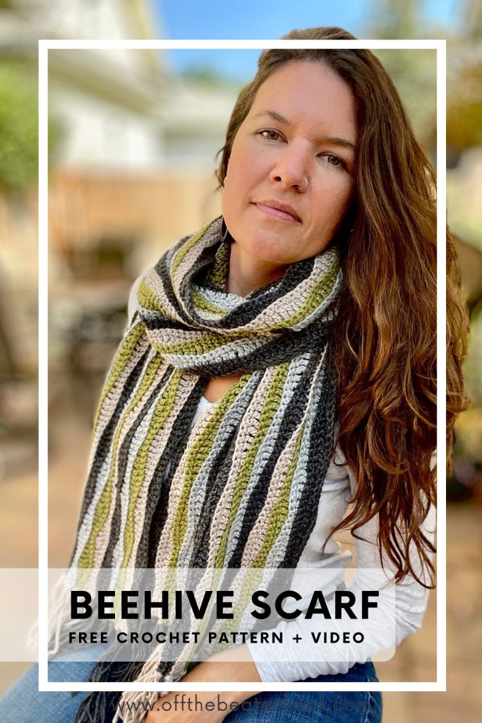 free crochet scarf pattern pinterest pin