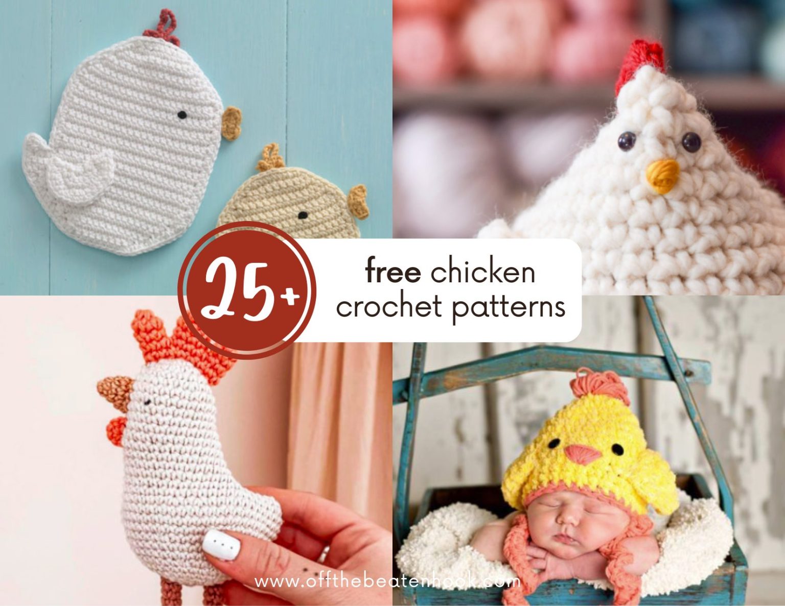 Cooked Chicken Patterns 25 Free Crochet Chicken Patterns You’ll Love Making