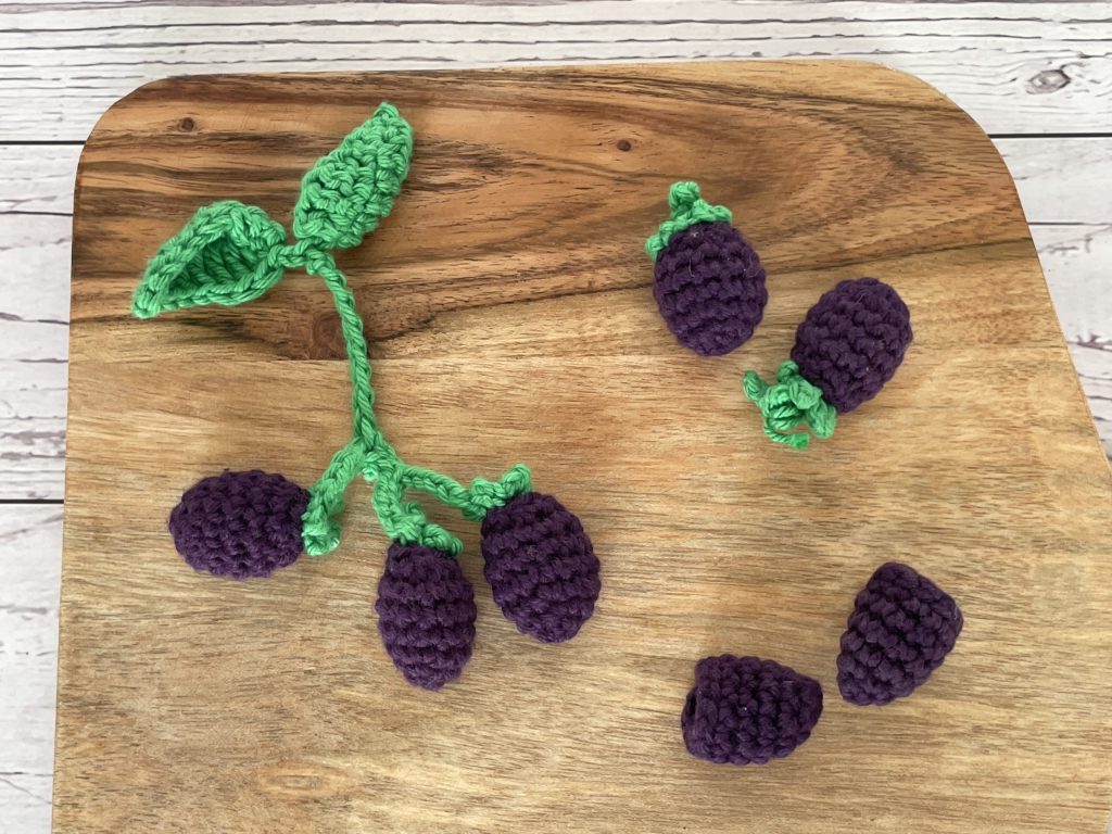 blackberry crochet pattern close up image