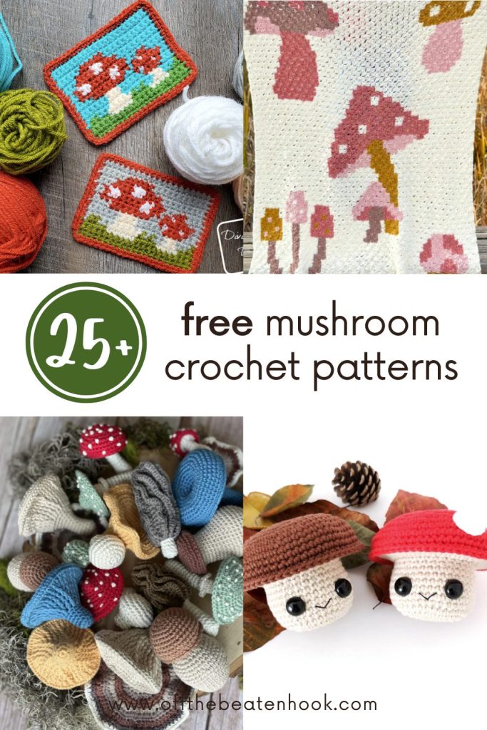 free crochet mushroom patterns pinterest pin
