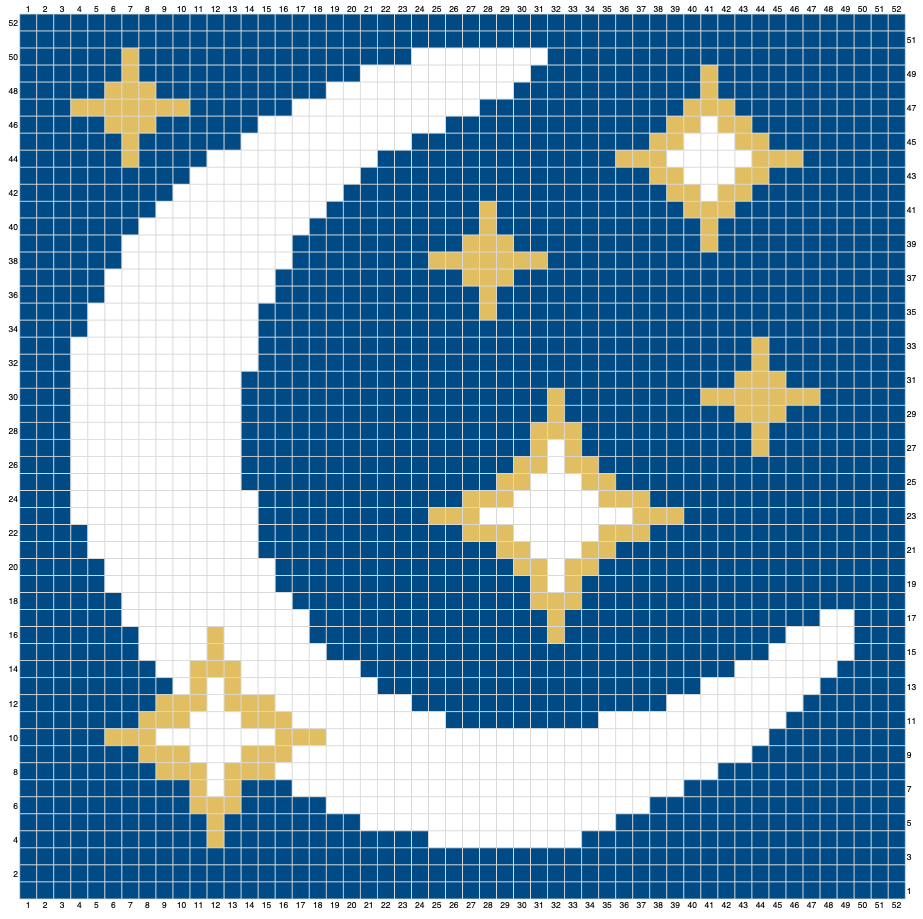 moon crochet pattern tapestry grid image