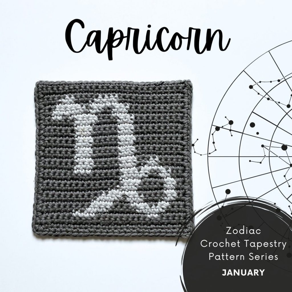 Capricorn crochet tile