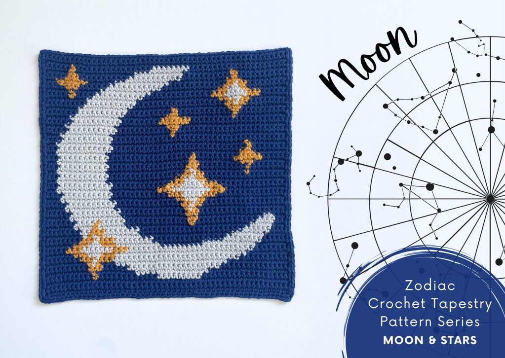moon crochet pattern tapestry image