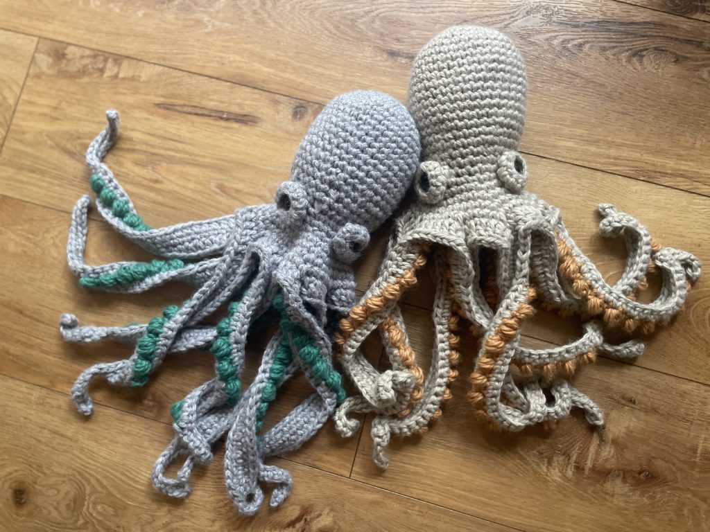 giant octopus crochet pattern completed photo
