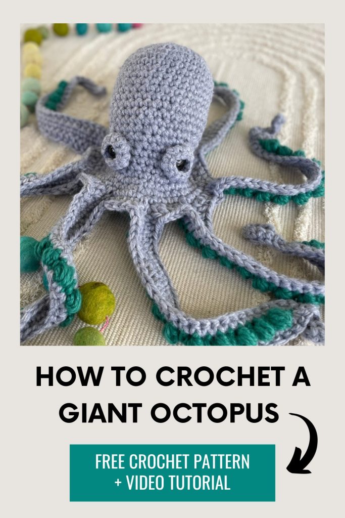 giant octopus crochet pattern pinterest pin