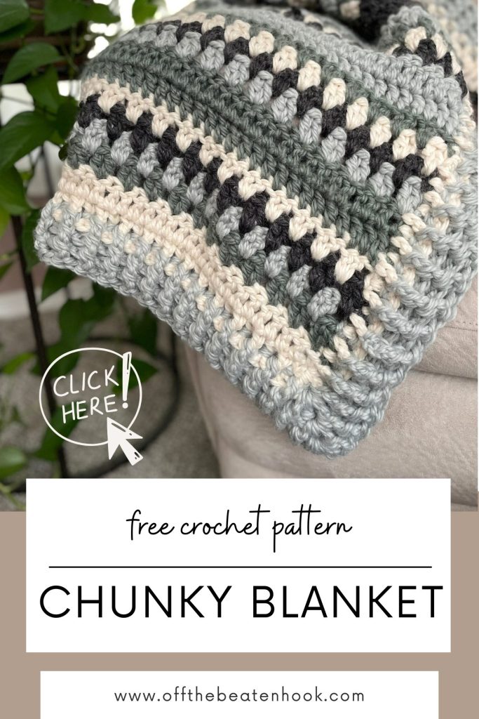 chunky crochet blanket pattern pinterest pin