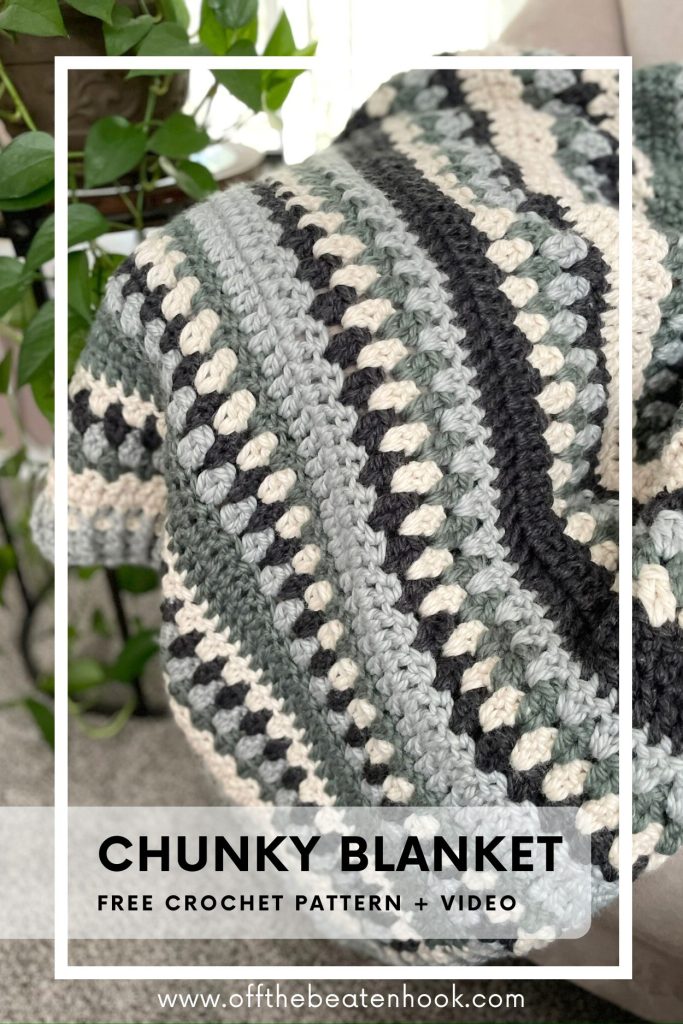 chunky crochet blanket pattern pinterest pin