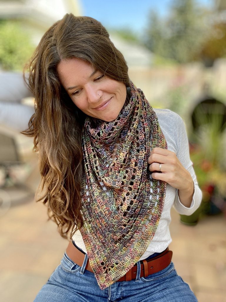 shawl crochet pattern - finished project