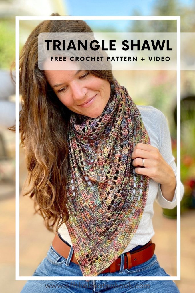 triangle shawl crochet pattern pinterest pin