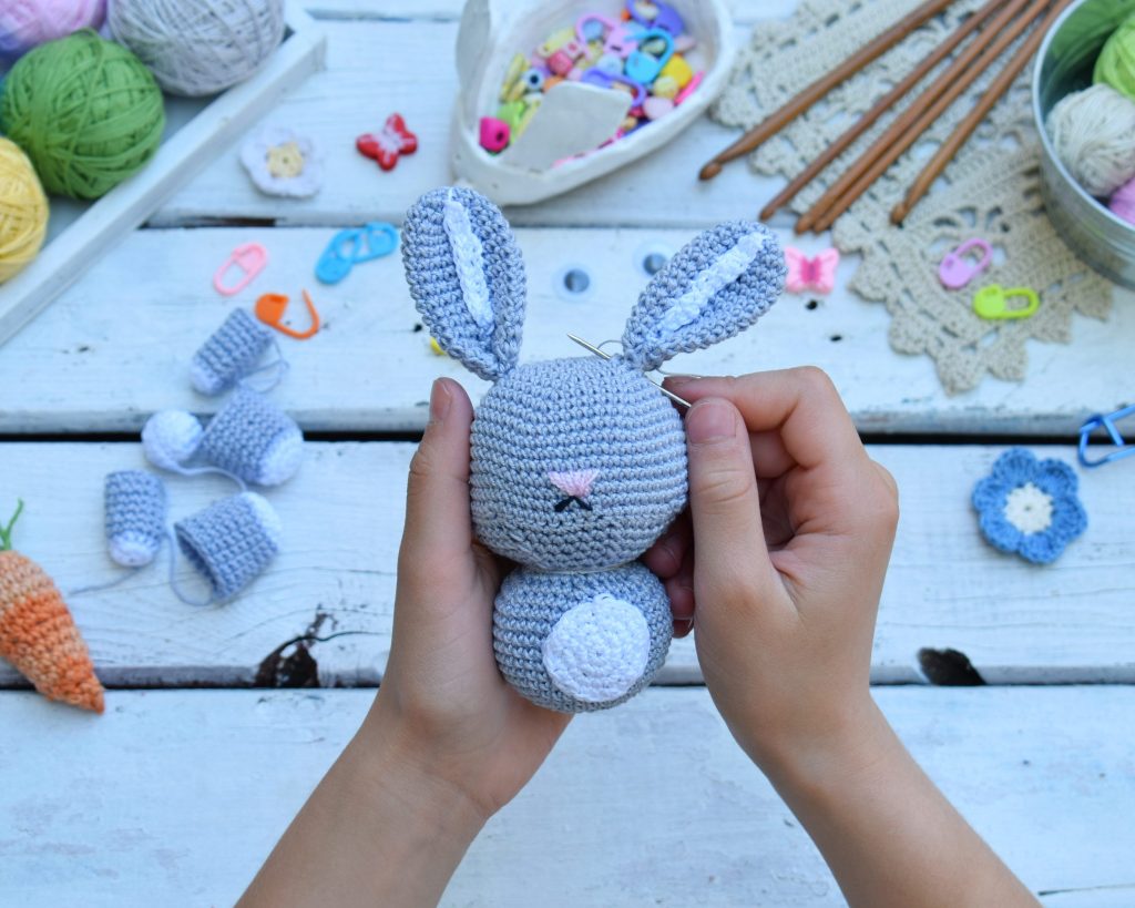 bunny amigurumi work in progress