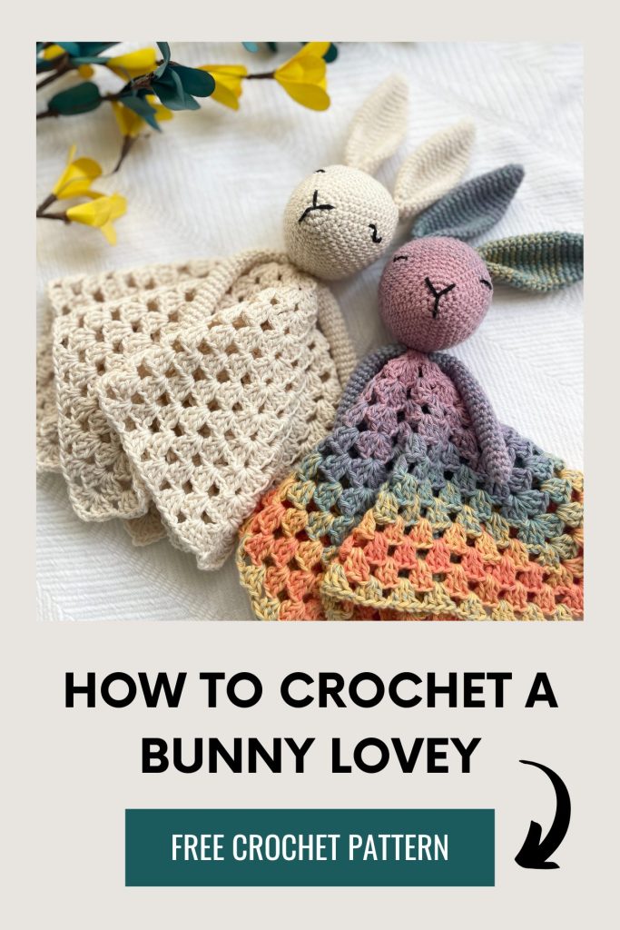 bunny lovey crochet pattern pinterest pin