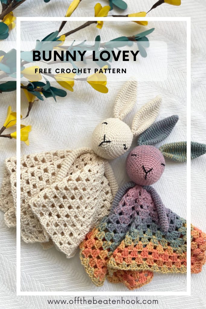 bunny lovey crochet pattern pinterest pin