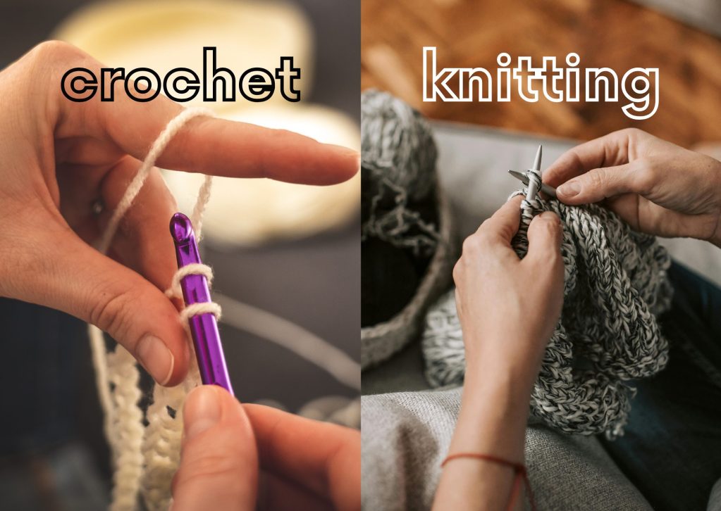 what is crochet versus knitting