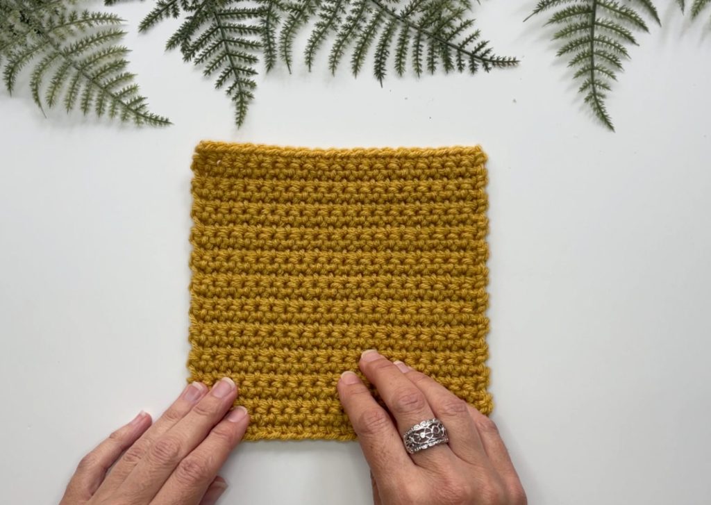 single crochet swatch