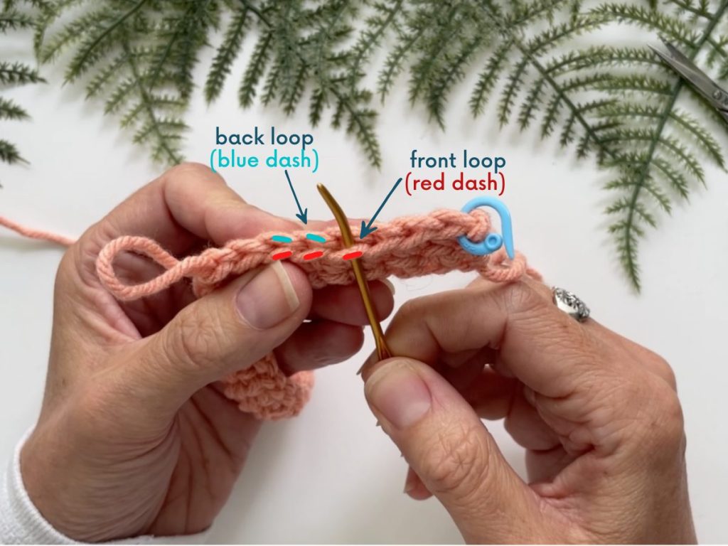 how to identify single crochet - front loop only