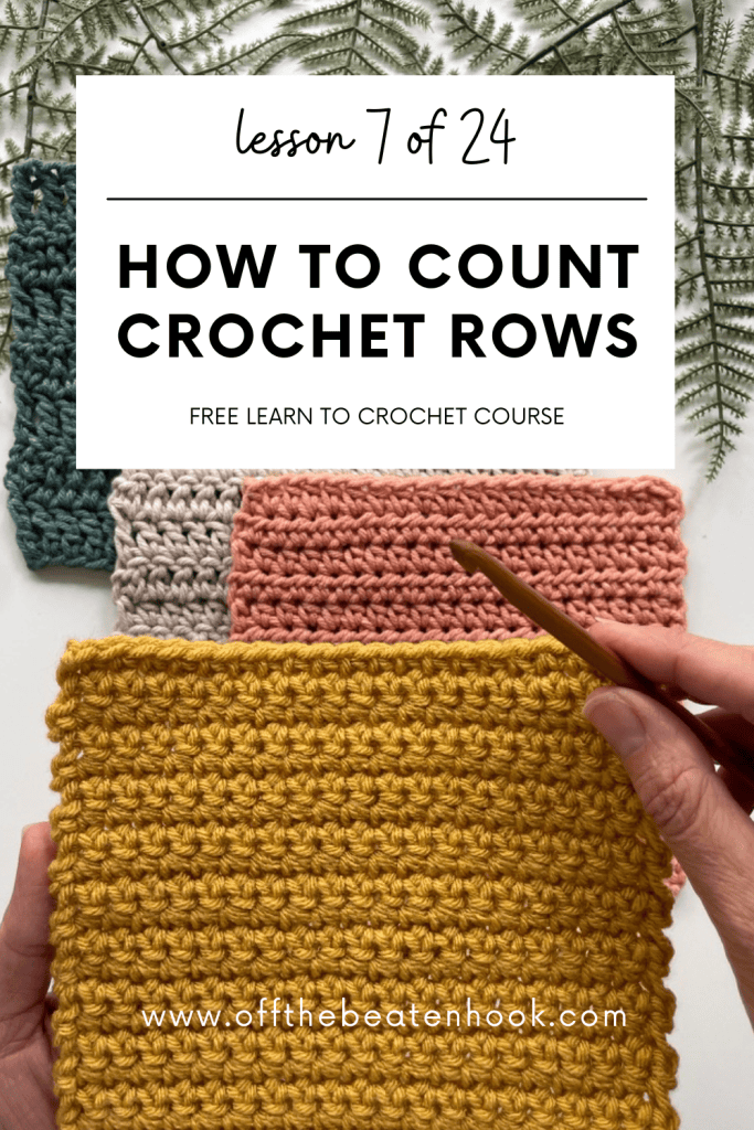 how to count crochet rows and stitches pinterest pin