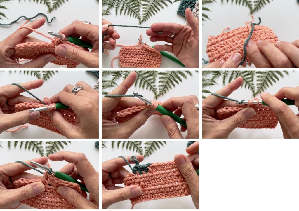 how to change colors in crochet via the standard method