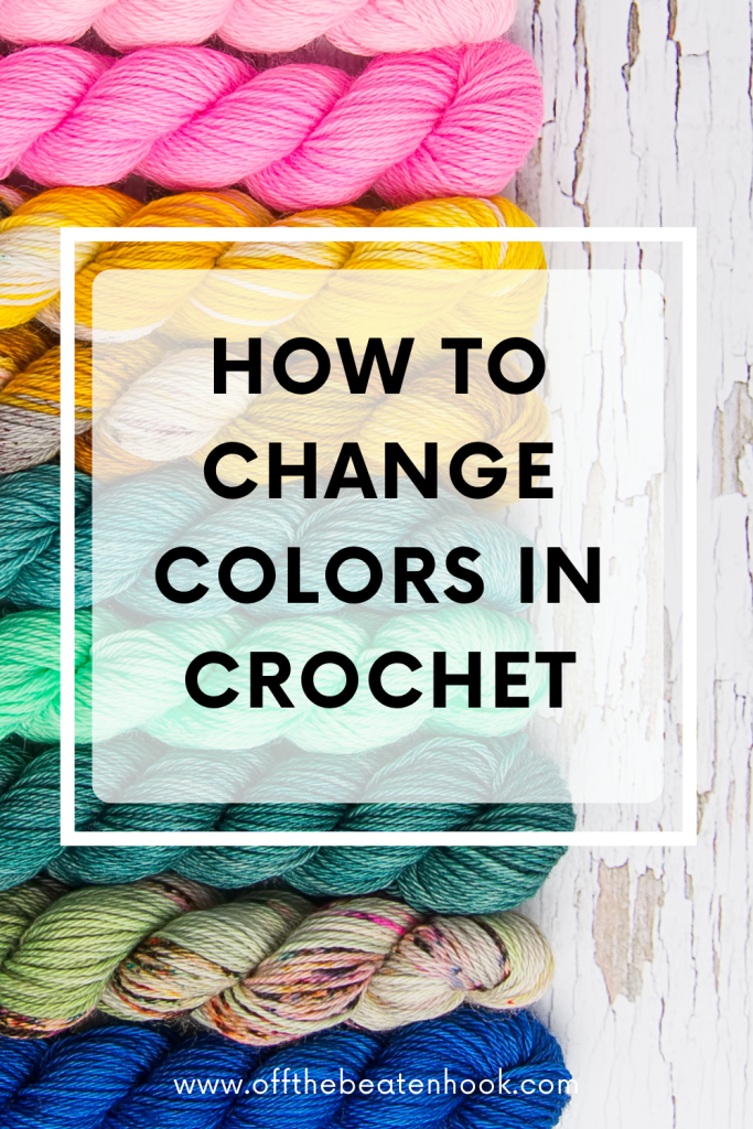 how to change colors in crochet pinterest pin