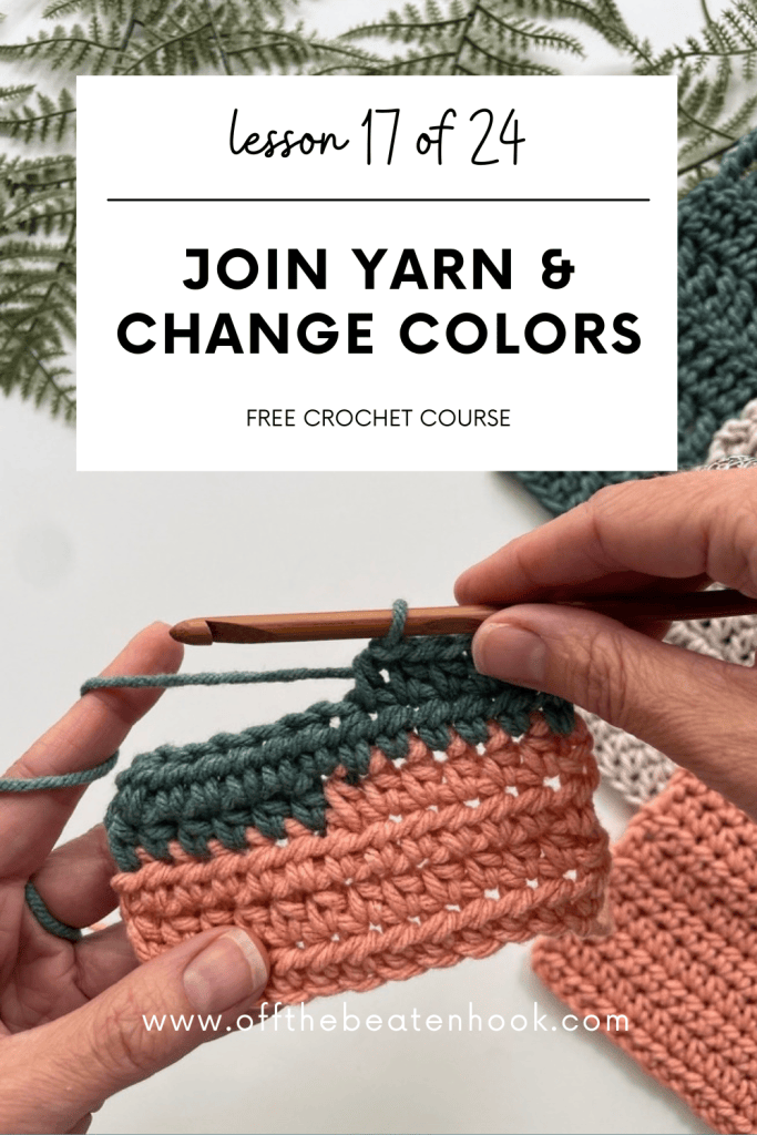 how to change colors in crochet pinterest pin